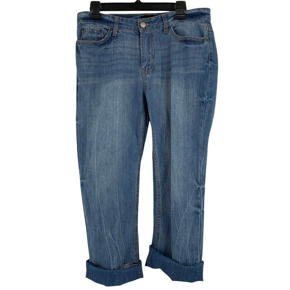 Womens Who What Wear Jeans Size 2 cuff Capri Boyfriend Relaxed 0463